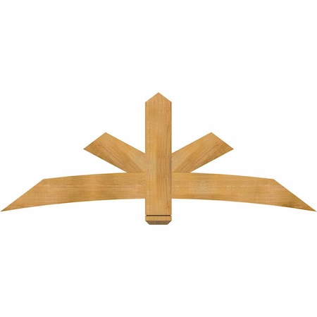 Ekena Millwork Alberta Rough Sawn Timber Gable Bracket, Western Red Cedar, 72"W x 27"H x 2"D x 6"F, 9/12 Pitch GBW072X27X0206ALB00RWR